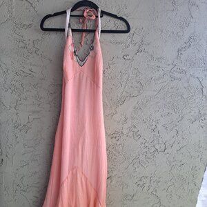 Pink silk dress